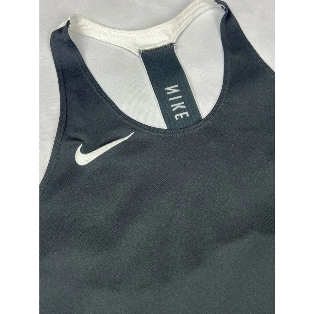 Nike Soccer Tank Top Womens Small Black Racerback Shape Sport EUC